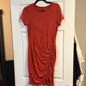Susina Asymmetrical Rust Dress